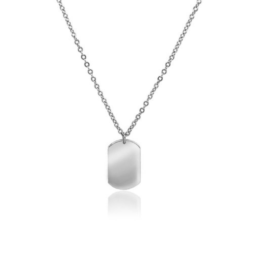 NWT Jordan Dog Tag Necklace // Sterling Silver